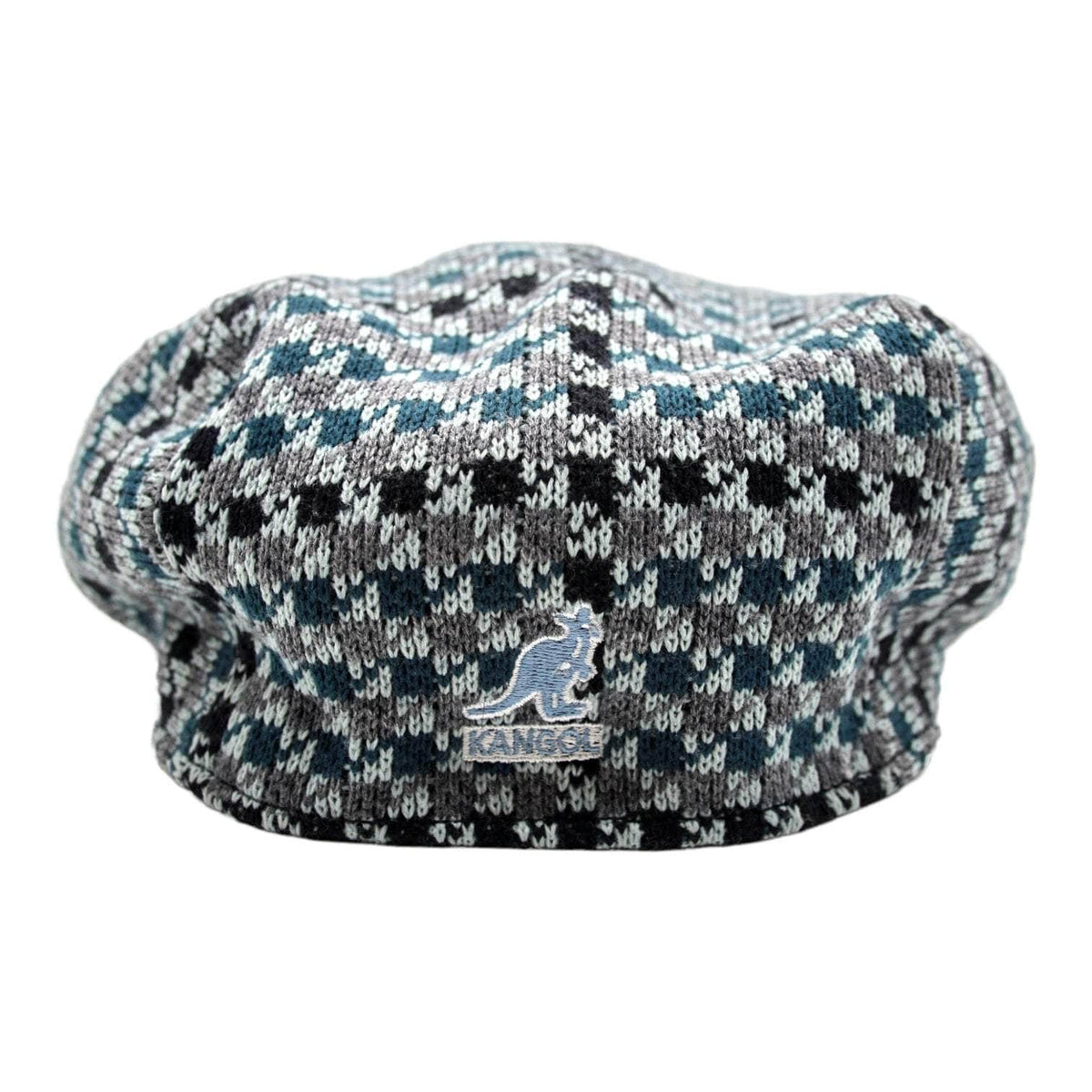 Kangol Blue Tweed Jacquard Knitted Flatcap