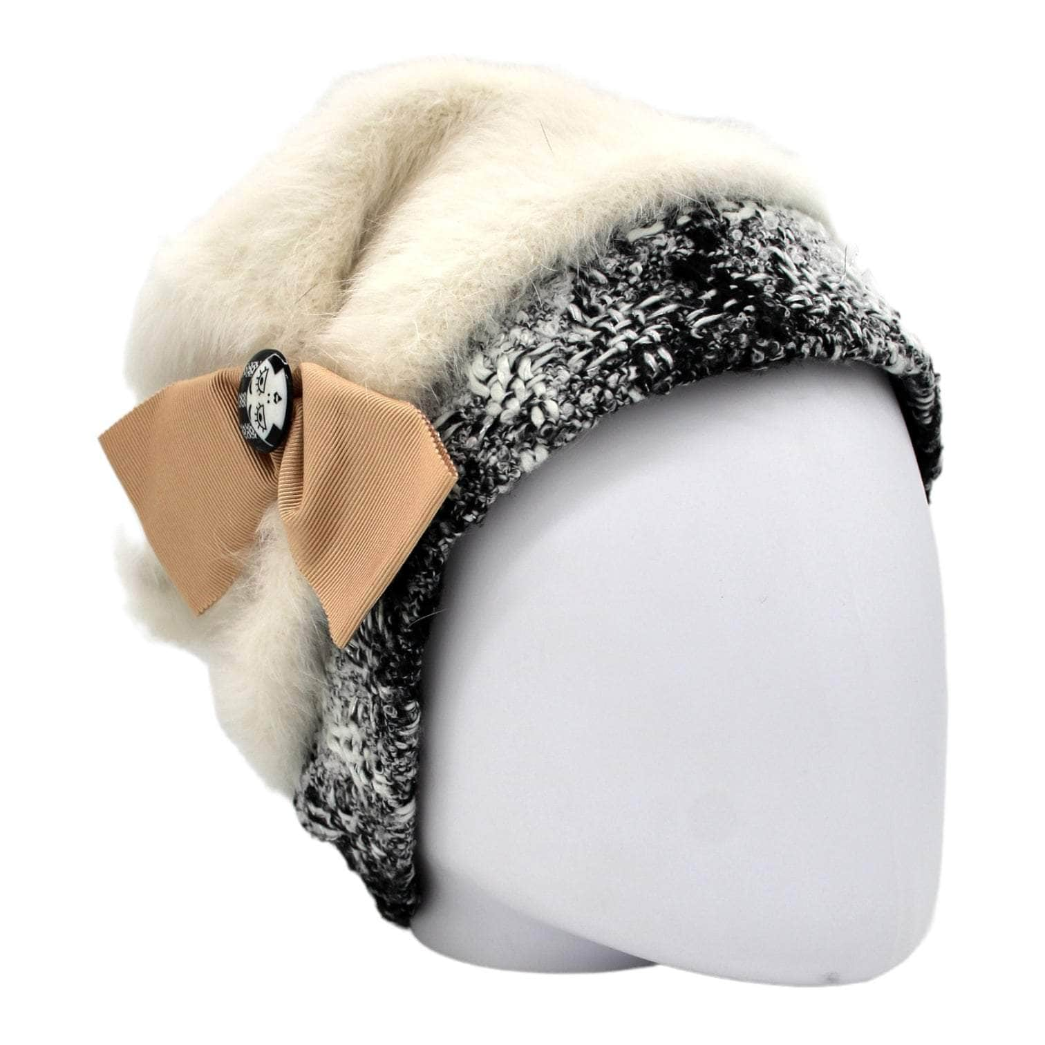 Valerie Carona Cream Cloche Hat