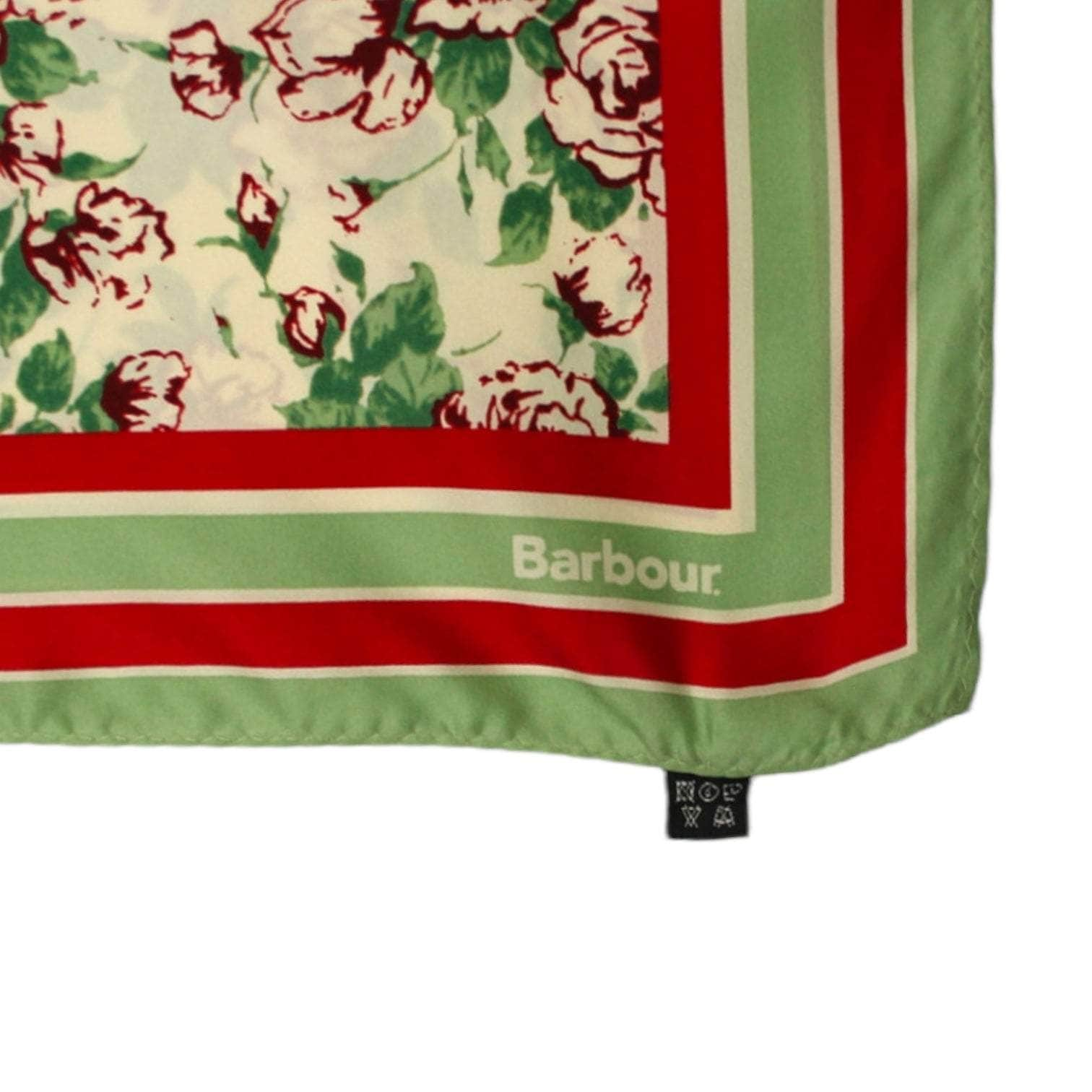 Vintage Barbour Cream Rose Print Square Scarf