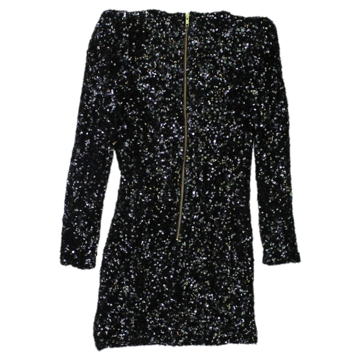 French Connection Black Sequinned Wrap Dress