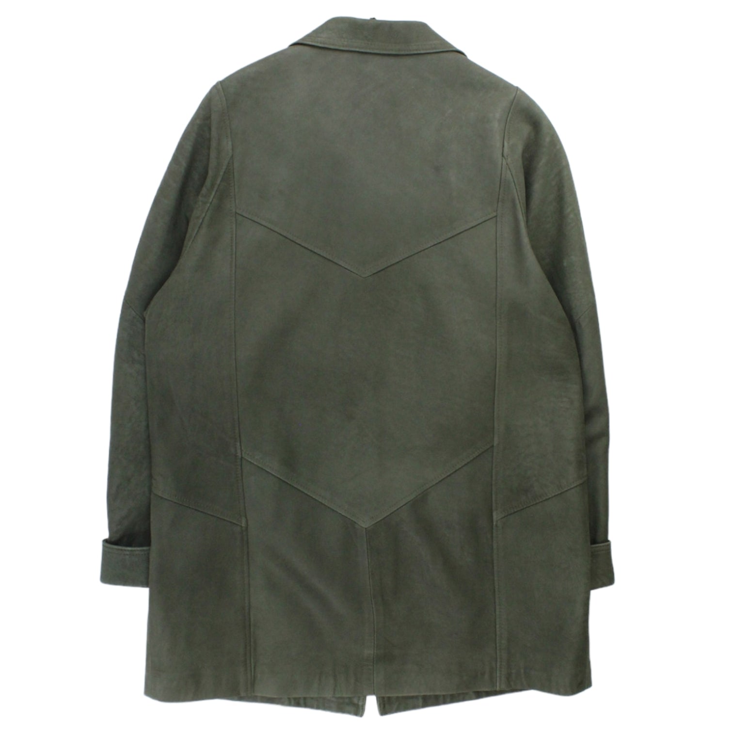 Vintage Yeovil 80s Green Leather Coat | Shop from Crisis Online