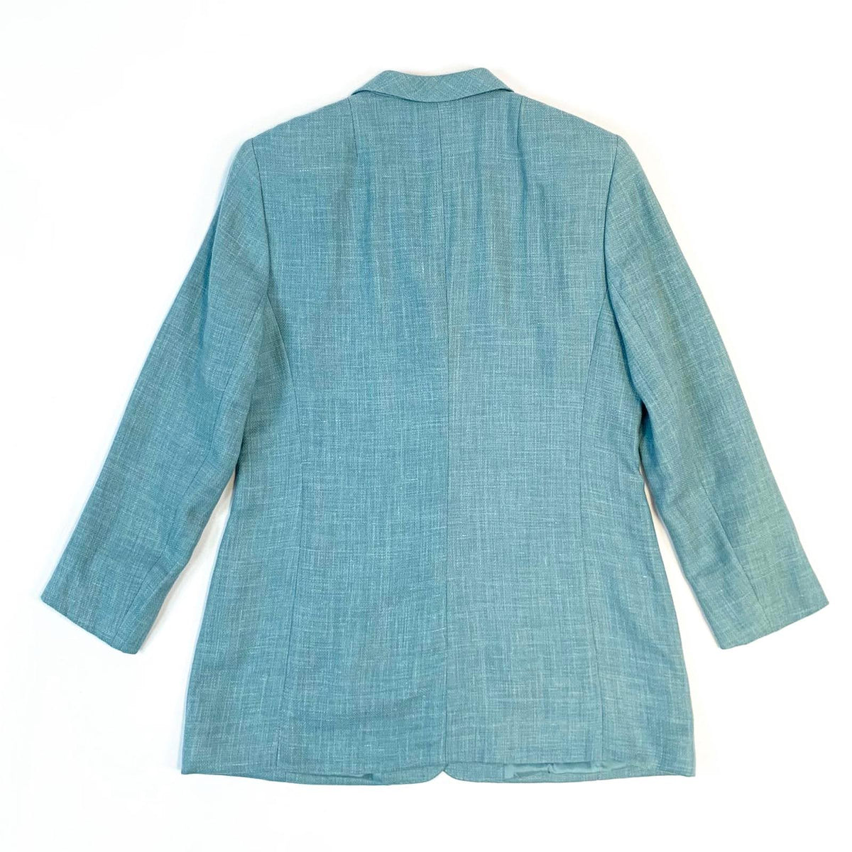 Akris Cashmere And Linen Aqua Blue Tailored Jacket