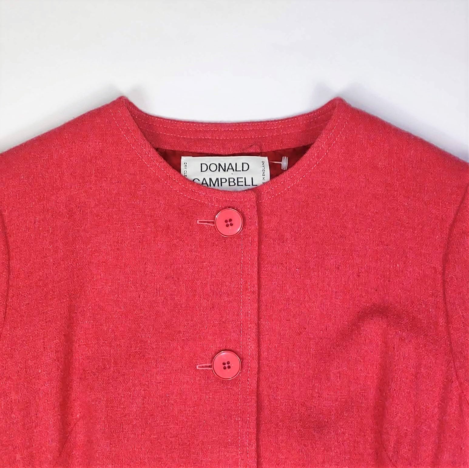 Vintage Donald Campbell Pink Wool Dress