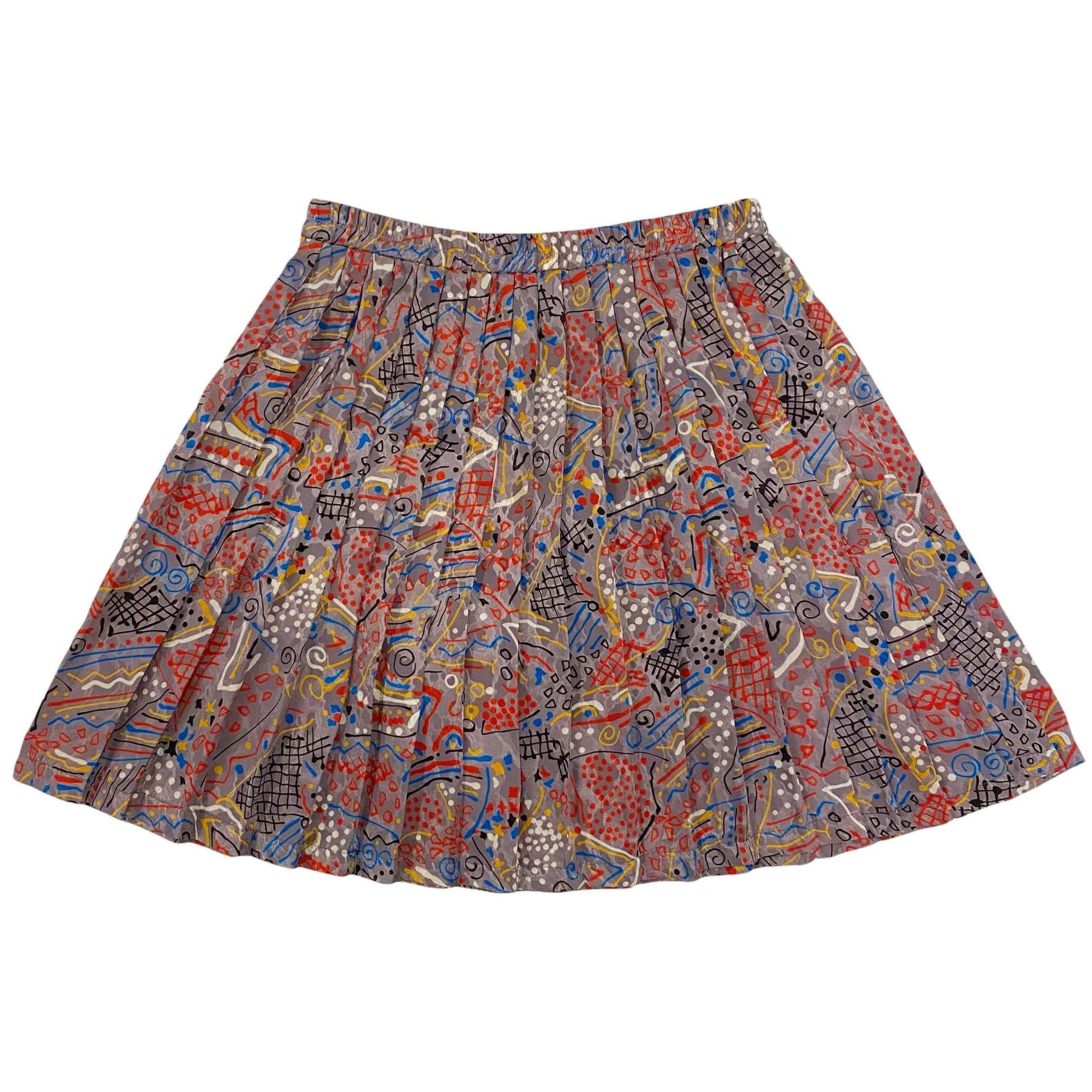 Vintage Toni Todd Grey Mini Pleated Skirt