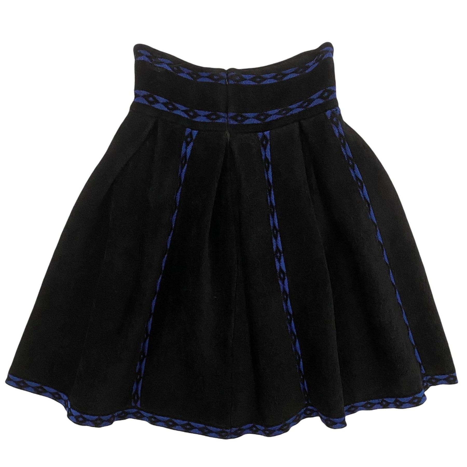 Maje Black Fleece Pleated Skirt