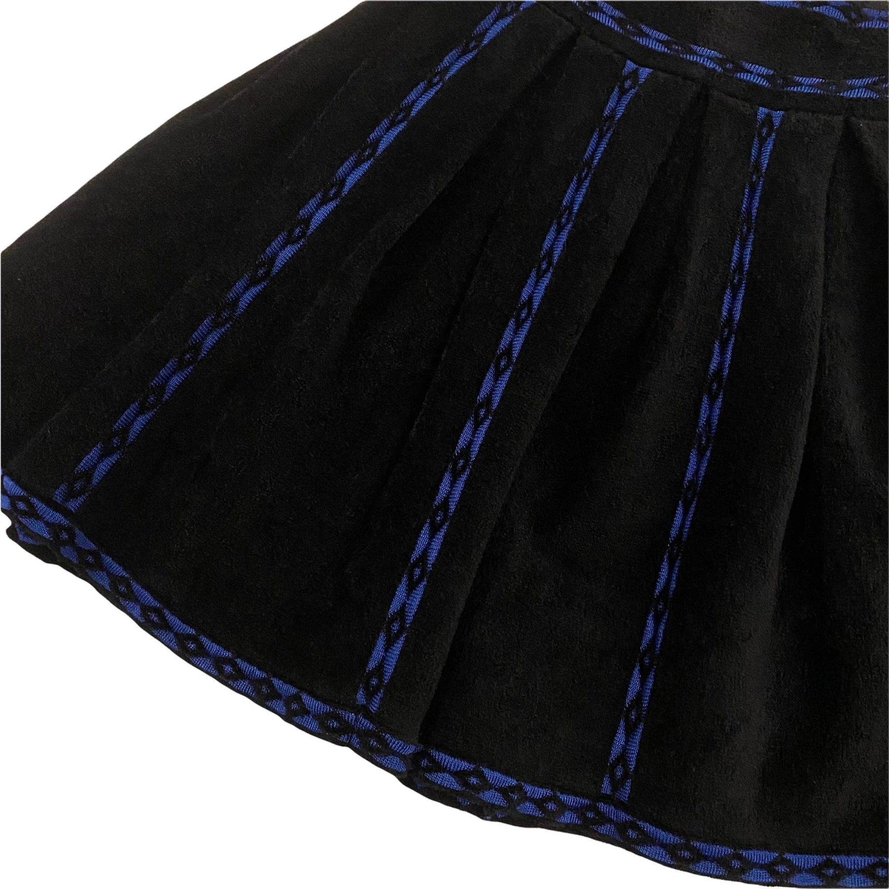 Maje Black Fleece Pleated Skirt