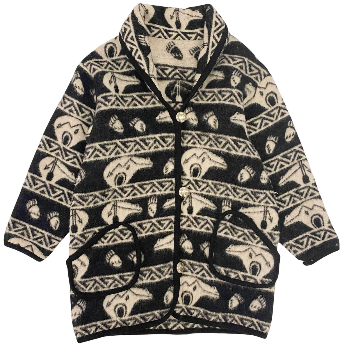 Vintage Joyce Onarheim Boe Bear Print Coat