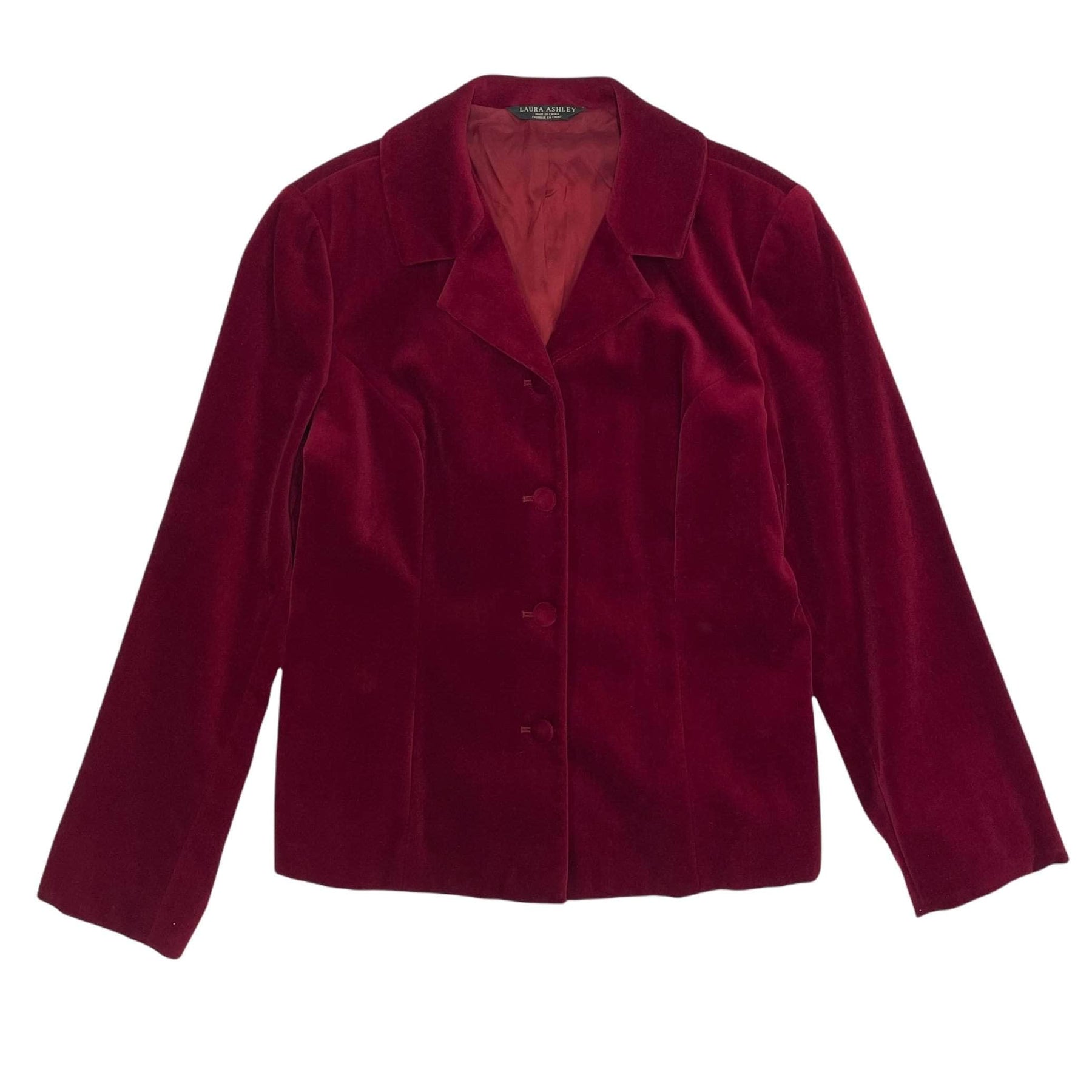 Vintage Laura Ashley Red Velvet Jacket