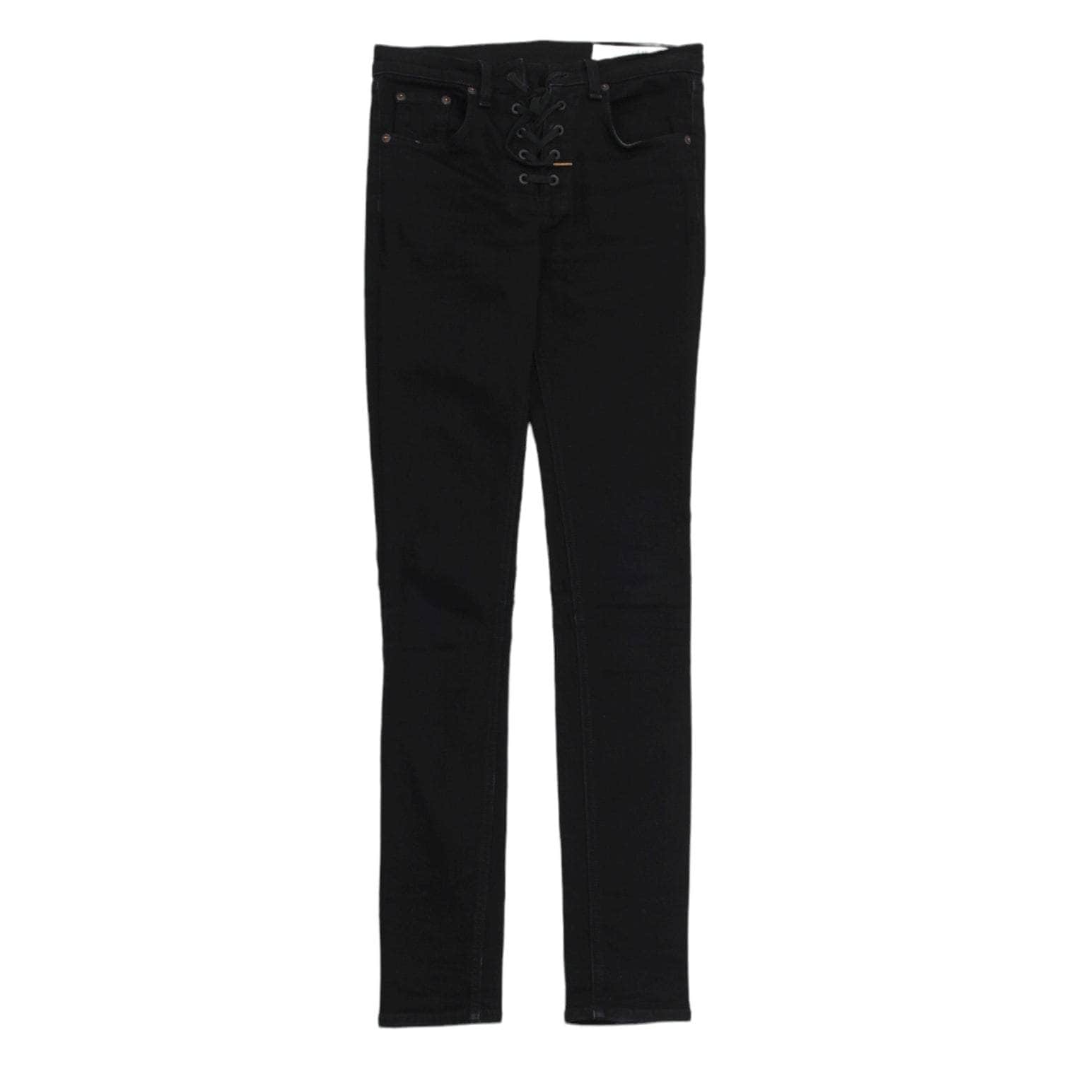 Rag & Bone Black Lace-Up Fly Jeans