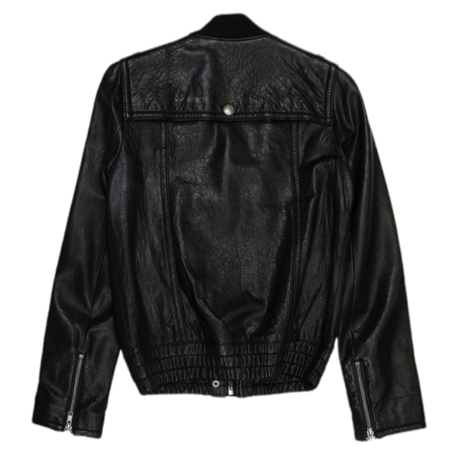 Juicy Couture Black Leather Bomber Jacket