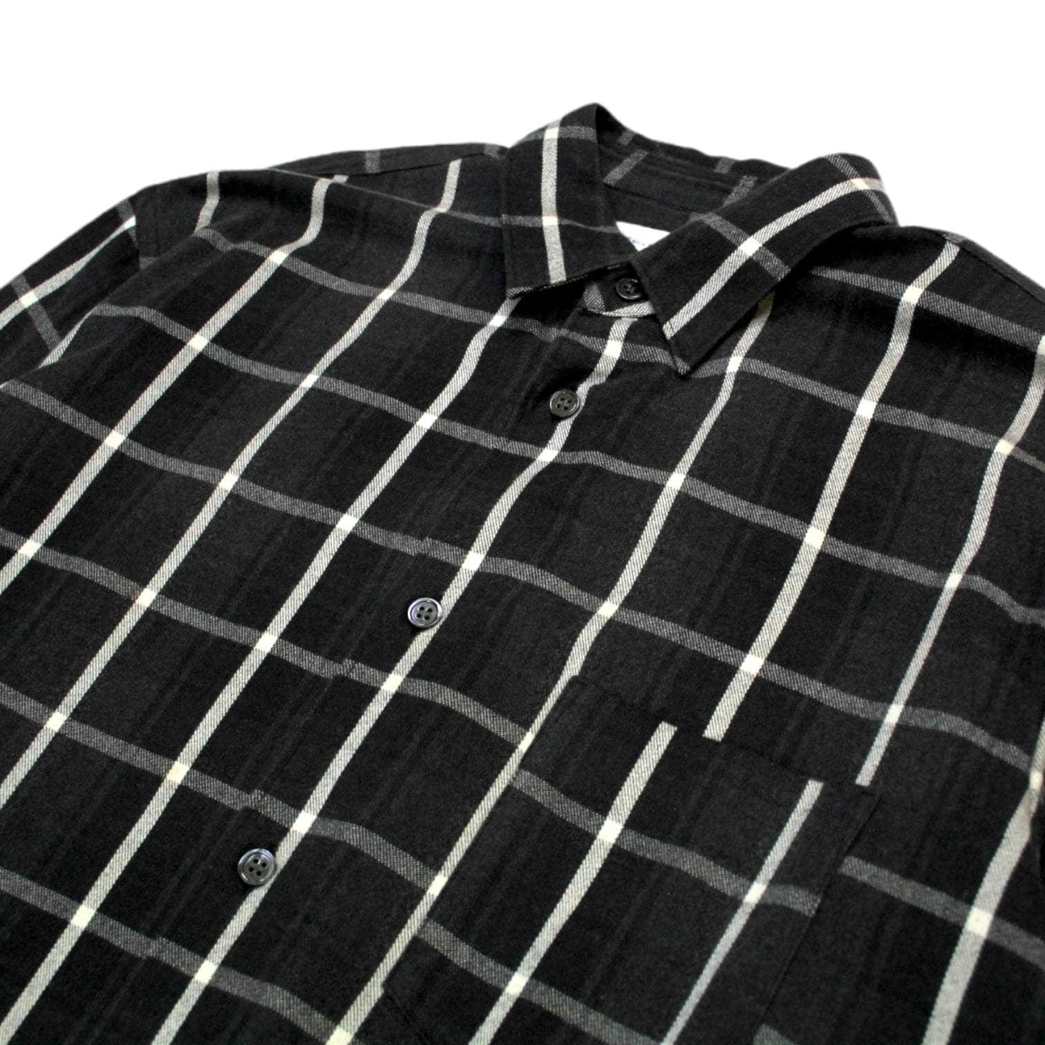 Comme des Garcons Grey Check Ribbed Cuff Shirt