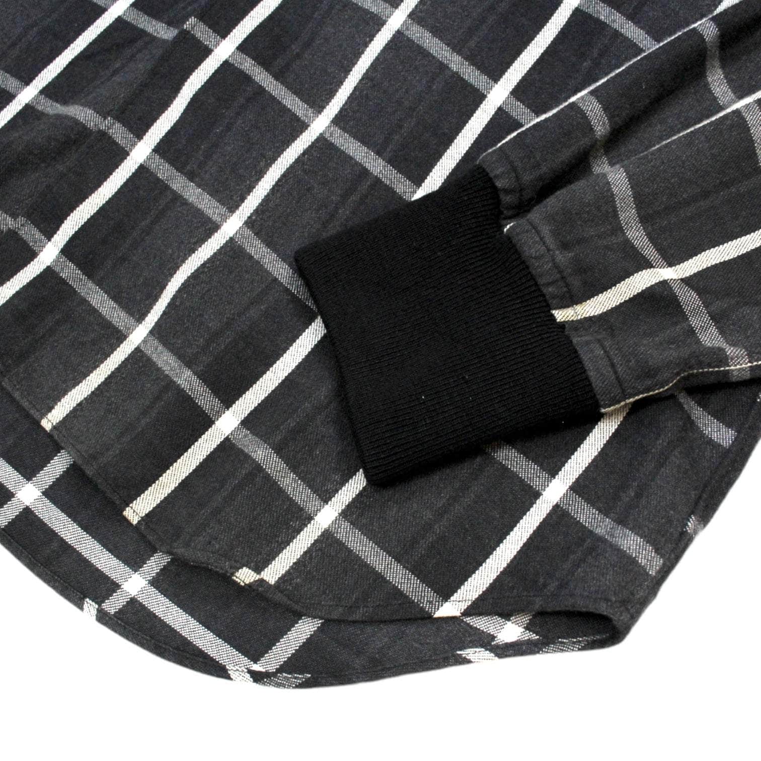 Comme des Garcons Grey Check Ribbed Cuff Shirt
