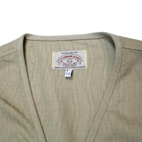 Armani Jeans Cream Textured Cotton Waistcoat