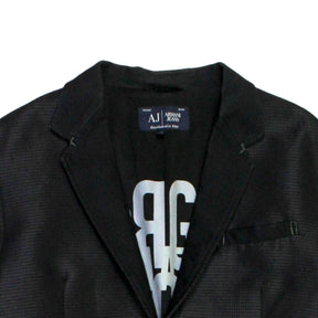 Armani Jeans Black Jacquard Weave Blazer