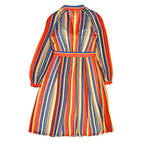 Anne Klein Red, Yellow & Blue Striped Dress