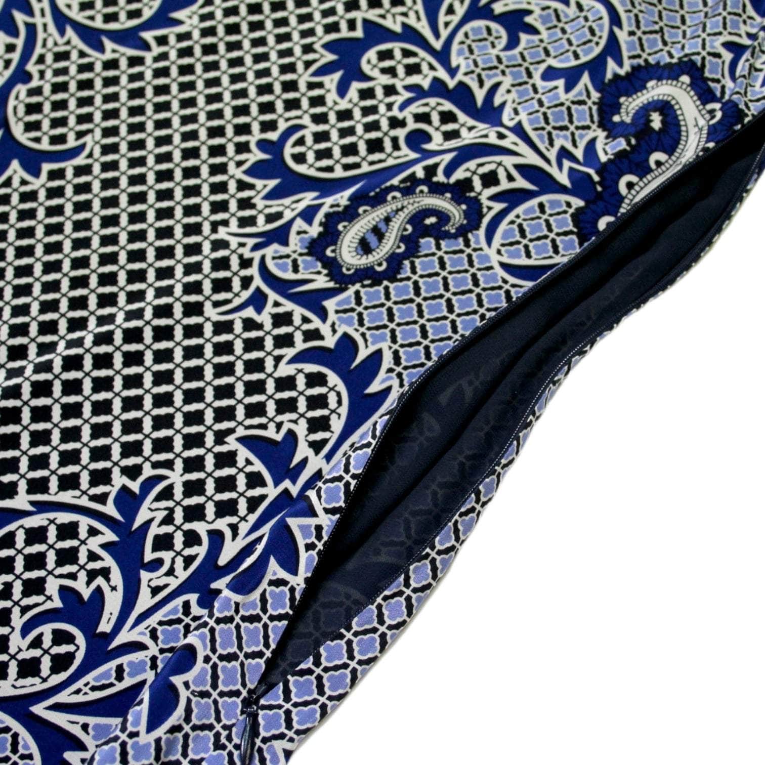 Jaeger Navy Paisley Silk Dress