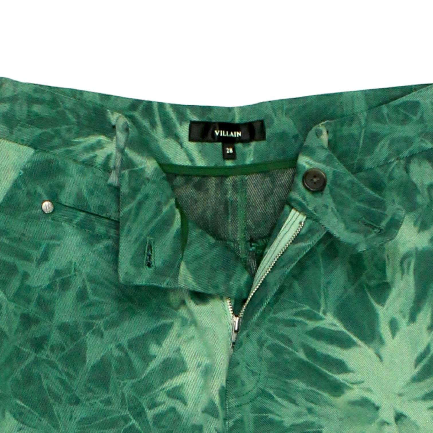 Villain Green Batik Effect Shorts