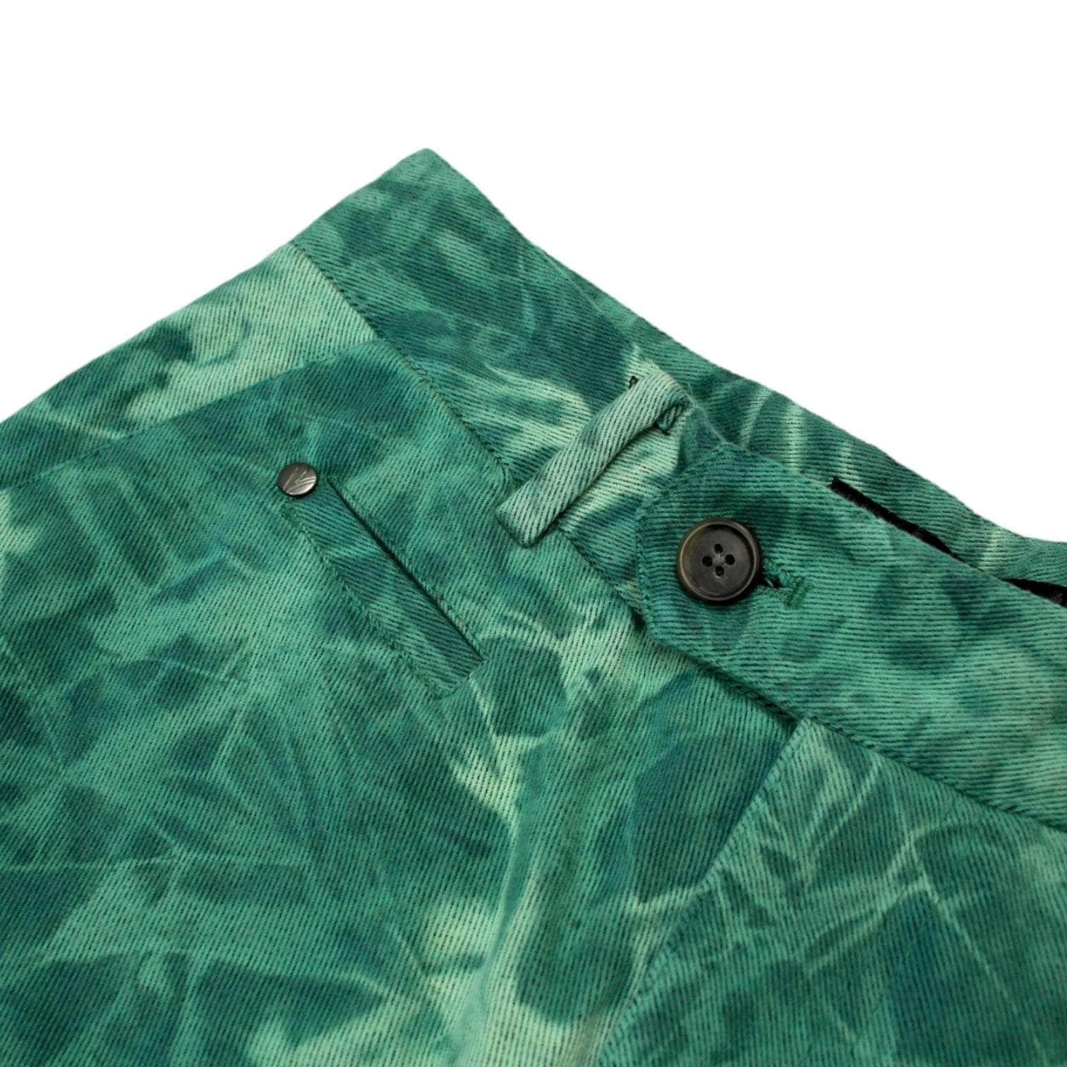 Villain Green Batik Effect Shorts