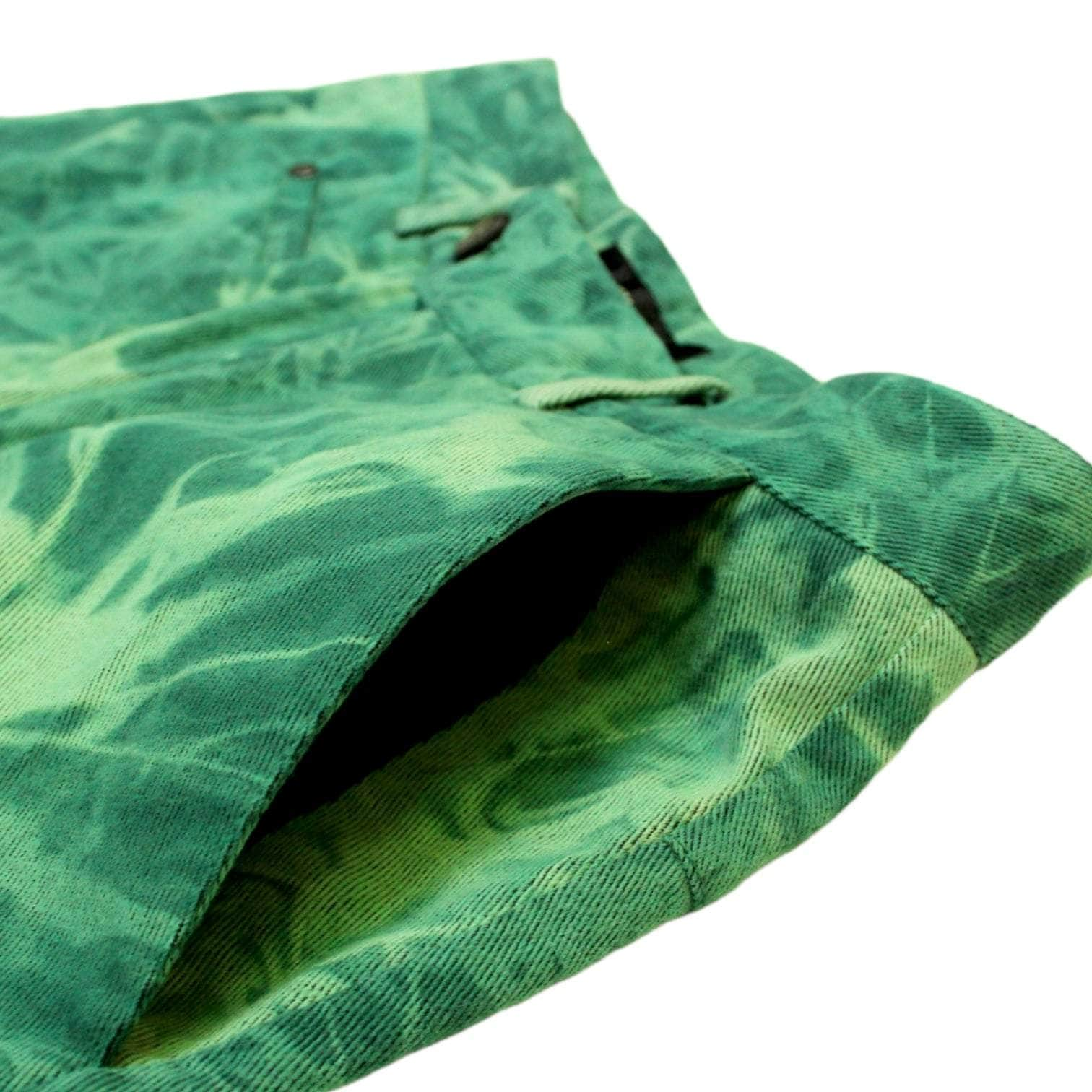 Villain Green Batik Effect Shorts