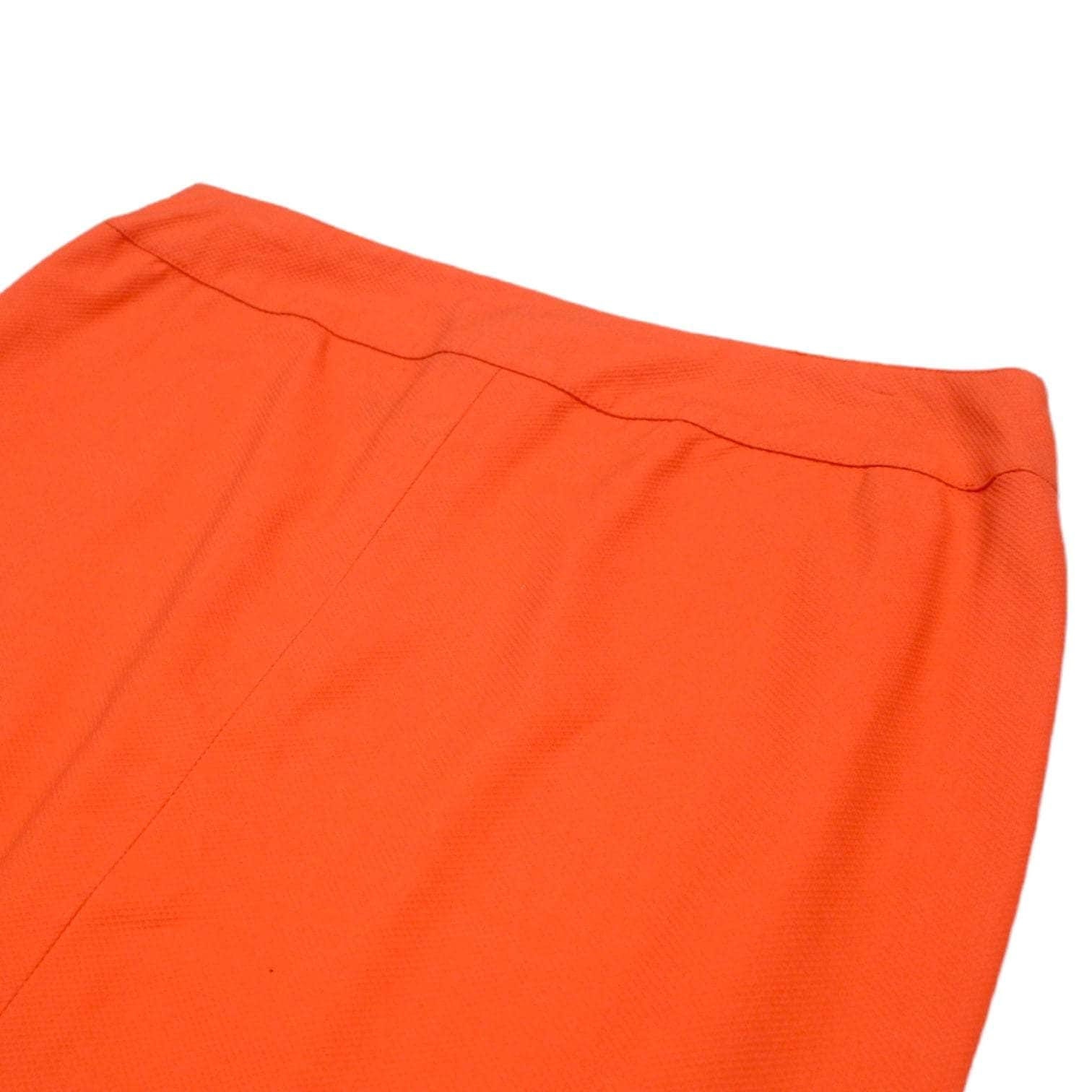 Chanel Orange Waffle Pencil Skirt