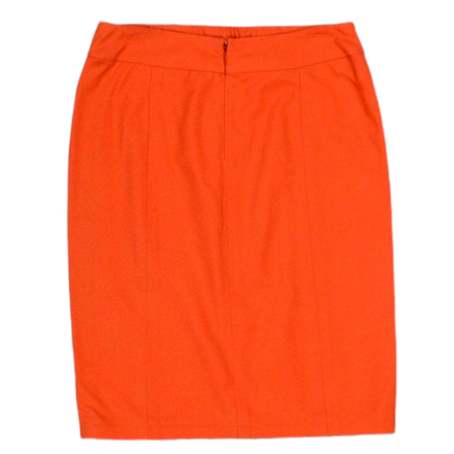 Chanel Orange Waffle Pencil Skirt