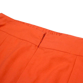 Chanel Orange Waffle Pencil Skirt