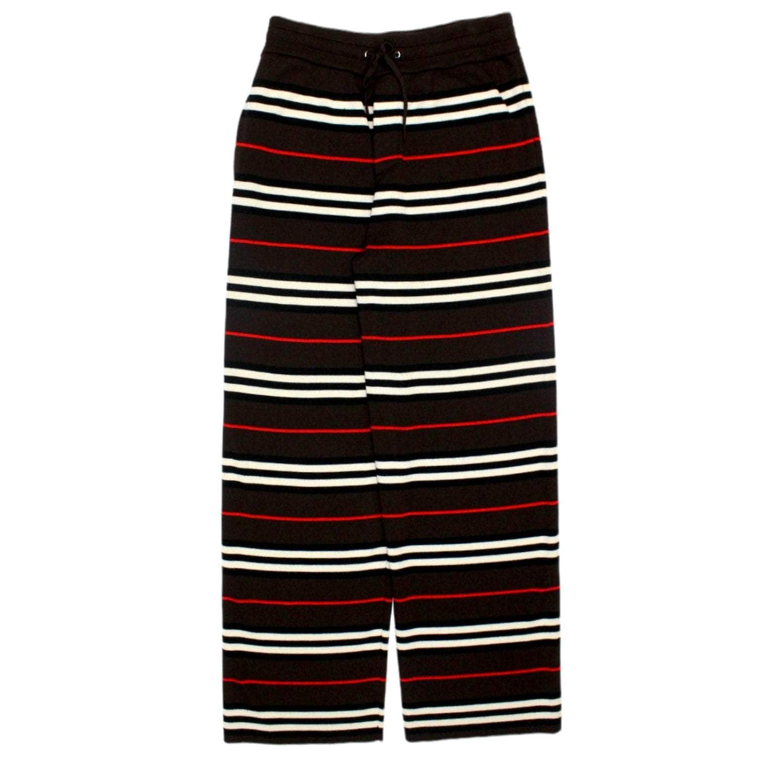 Burberry Brown Striped Knitted Trousers
