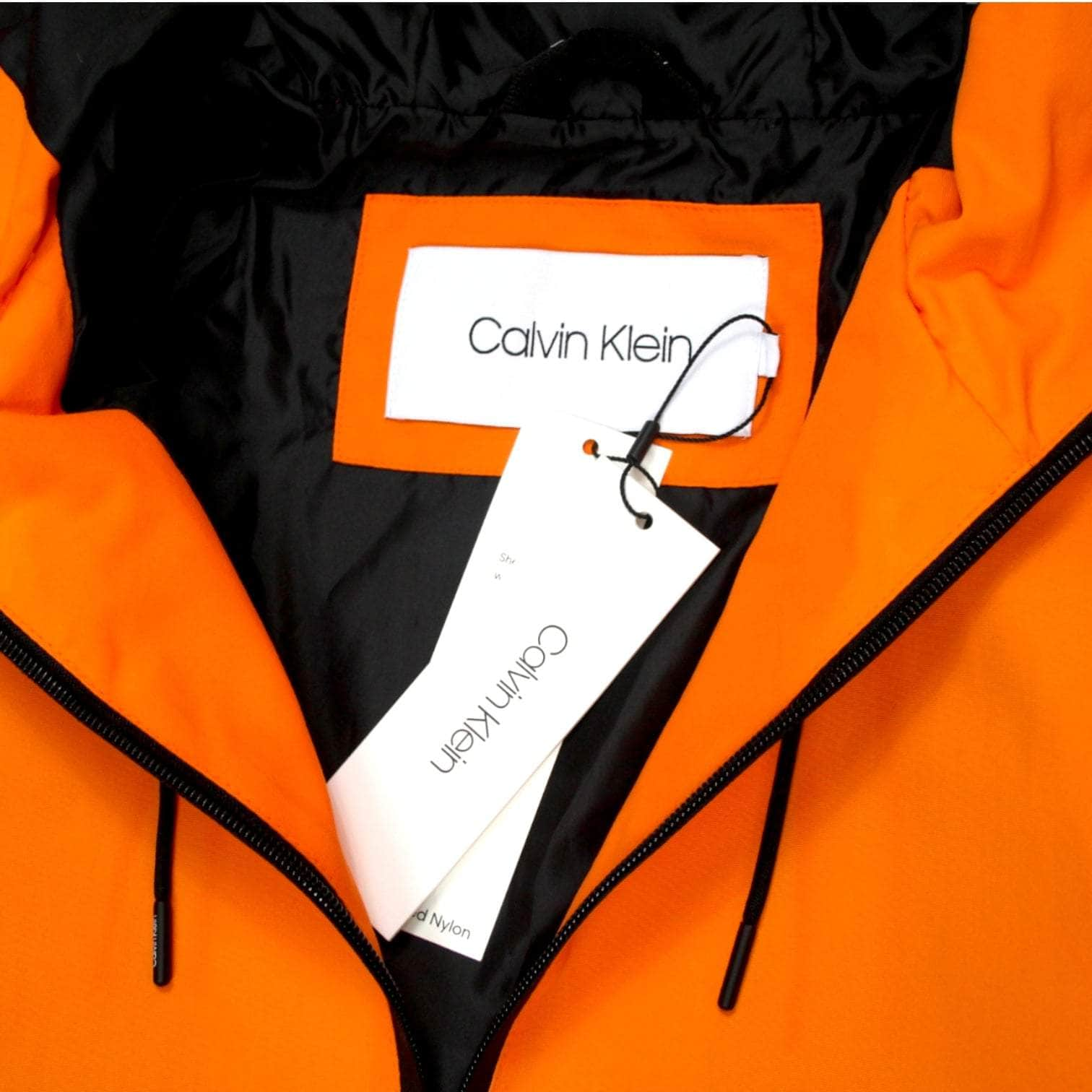 Calvin klein jeans store orange logo popover jacket