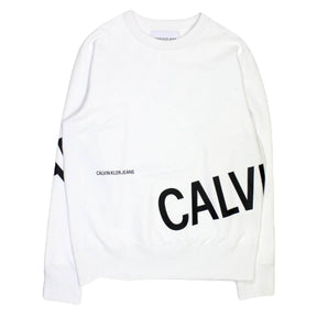 Calvin Klein Jeans White Logo Sweatshirt