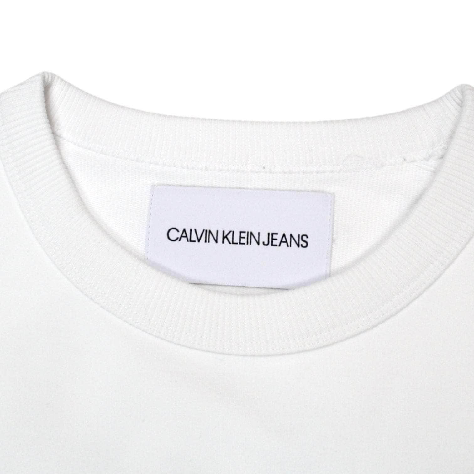 Calvin Klein Jeans White Logo Sweatshirt