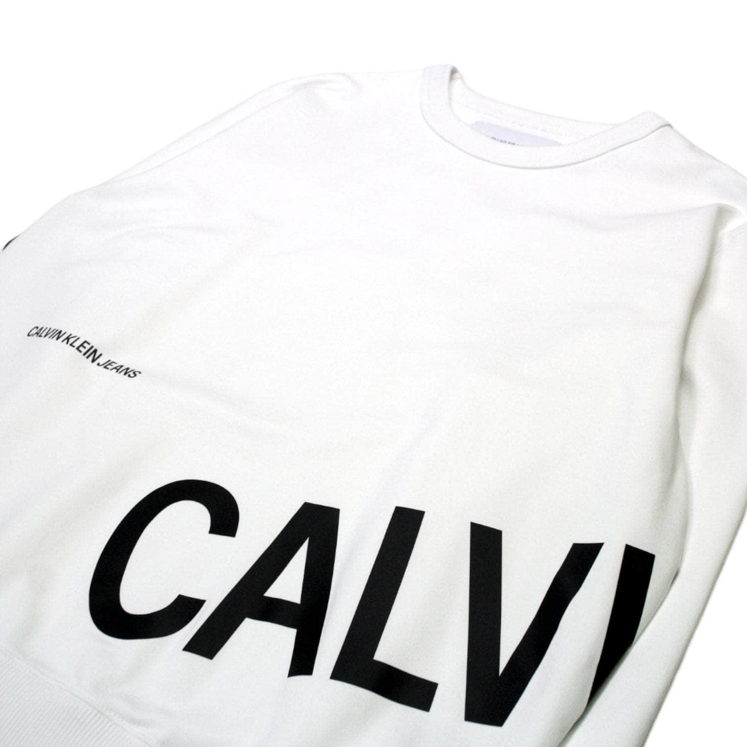 Calvin Klein Jeans White Logo Sweatshirt