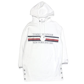 Tommy Icons White Buttoned Hoodie Shop from Crisis Online