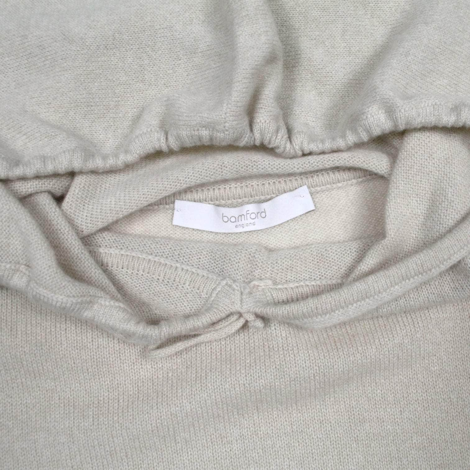 Bamford Cream Cashmere Hooded Top