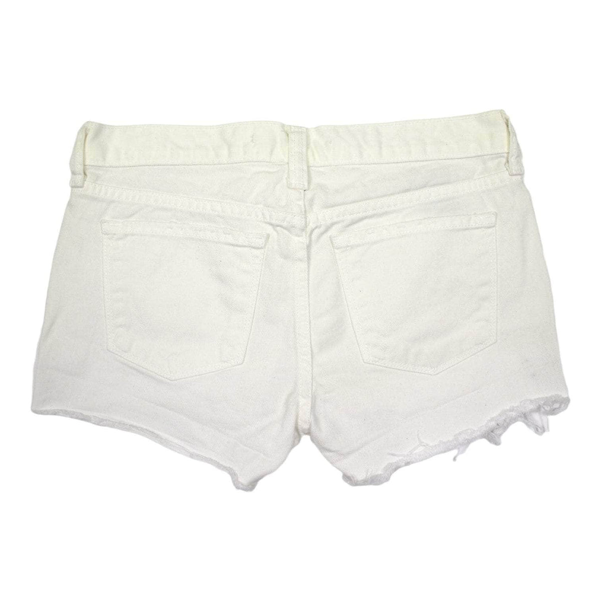 J Brand White Denim Distressed Cut-Off Shorts
