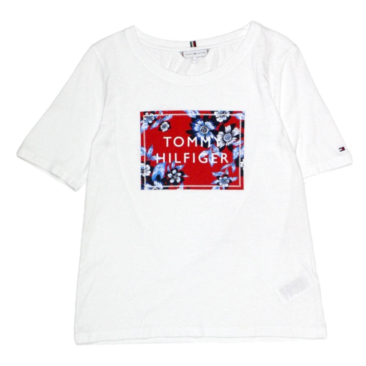Tommy Hilfiger White Floral Logo T-Shirt