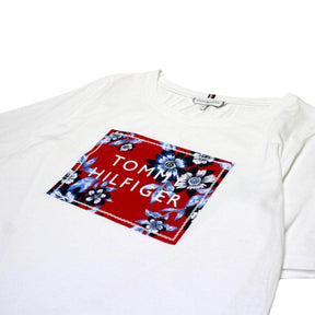 Tommy Hilfiger White Floral Logo T-Shirt