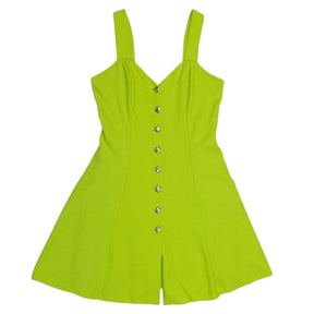 Vintage Hanny London Lime Crepe Dress