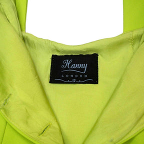 Vintage Hanny London Lime Crepe Dress