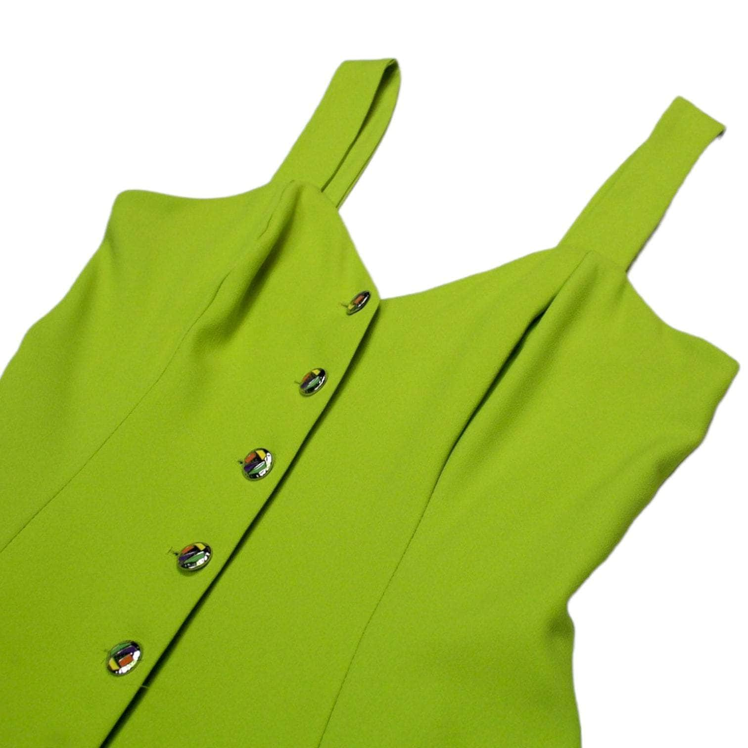 Vintage Hanny London Lime Crepe Dress