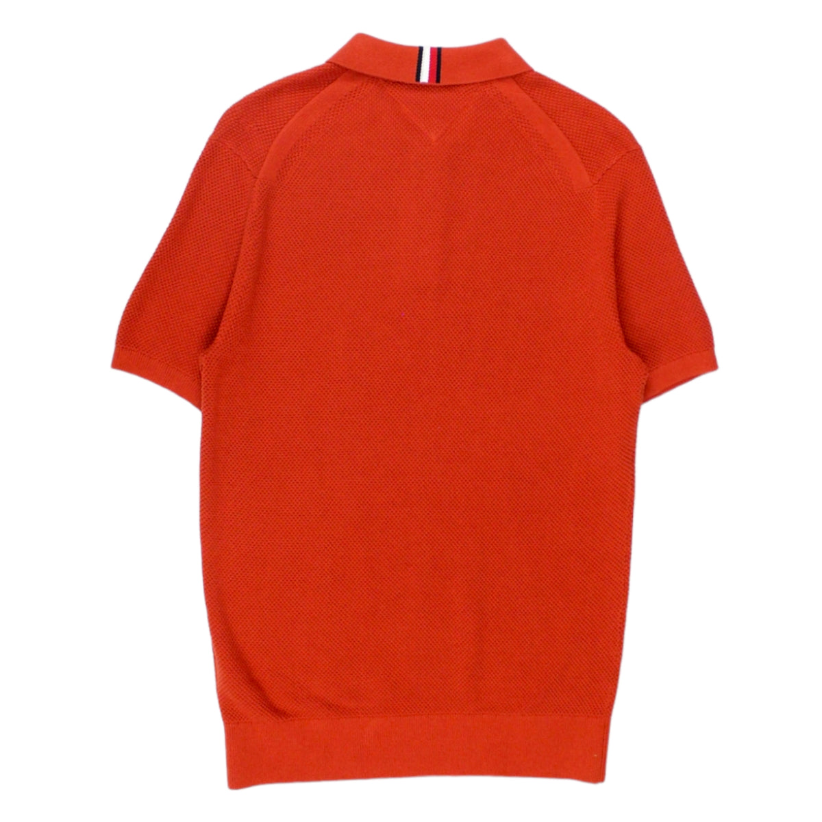 Tommy Hilfiger Orange Basketweave Polo Shirt