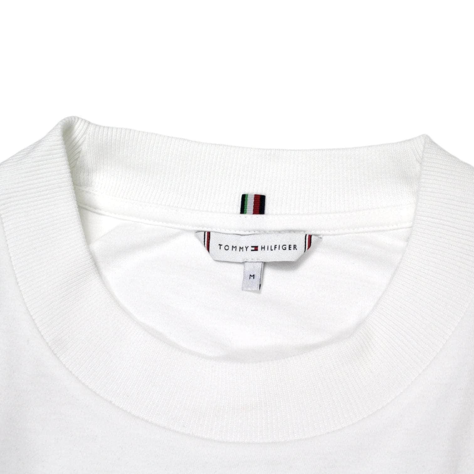 Tommy Hilfiger White Velvet Flag Logo T-Shirt