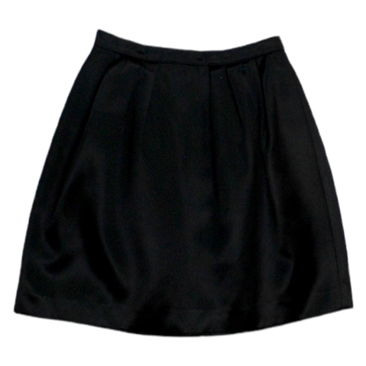 Miu Miu Black Satin Pleated Mini Skirt | Shop from Crisis Online