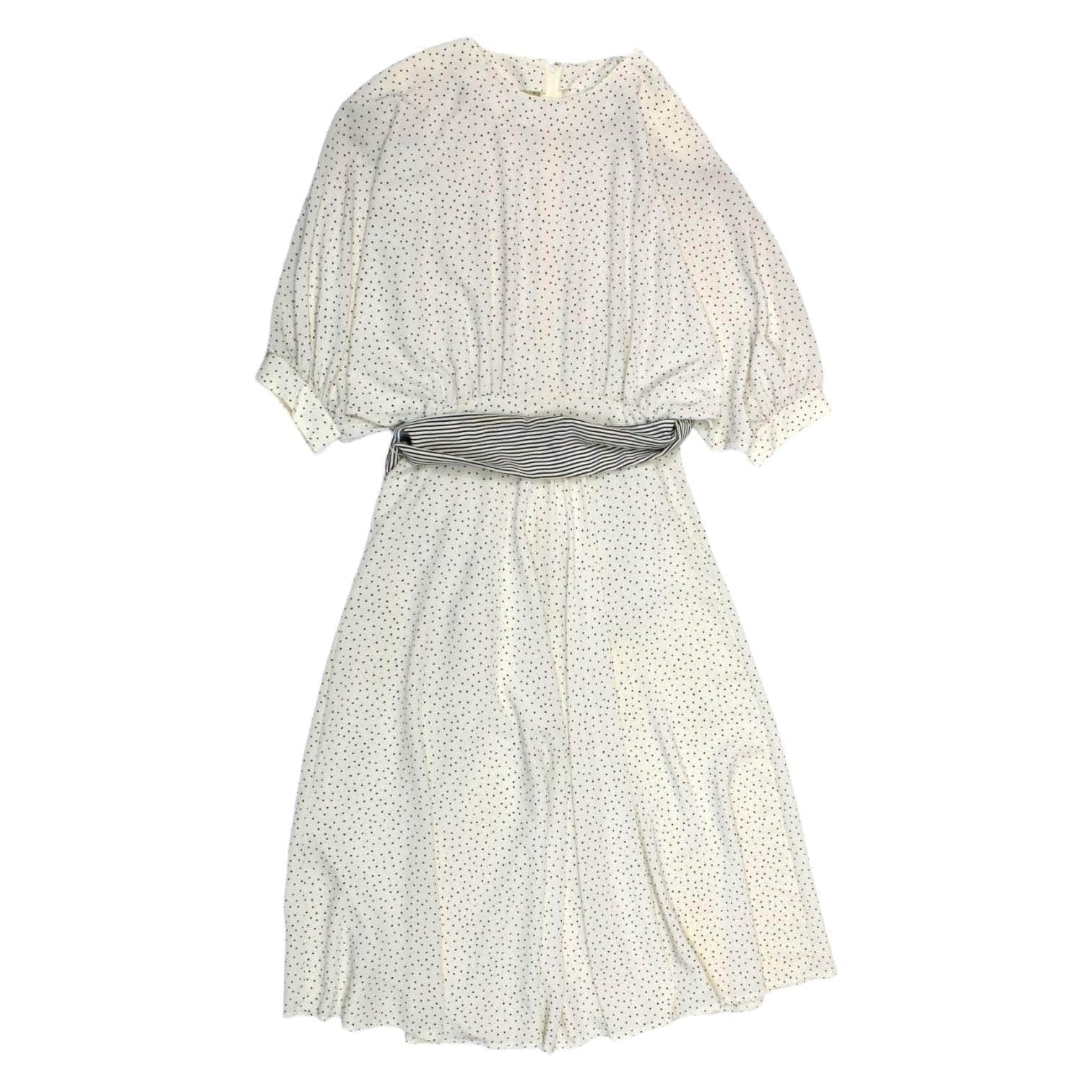 Vintage Wallis Cream Polka Dot Dress | Shop from Crisis Online