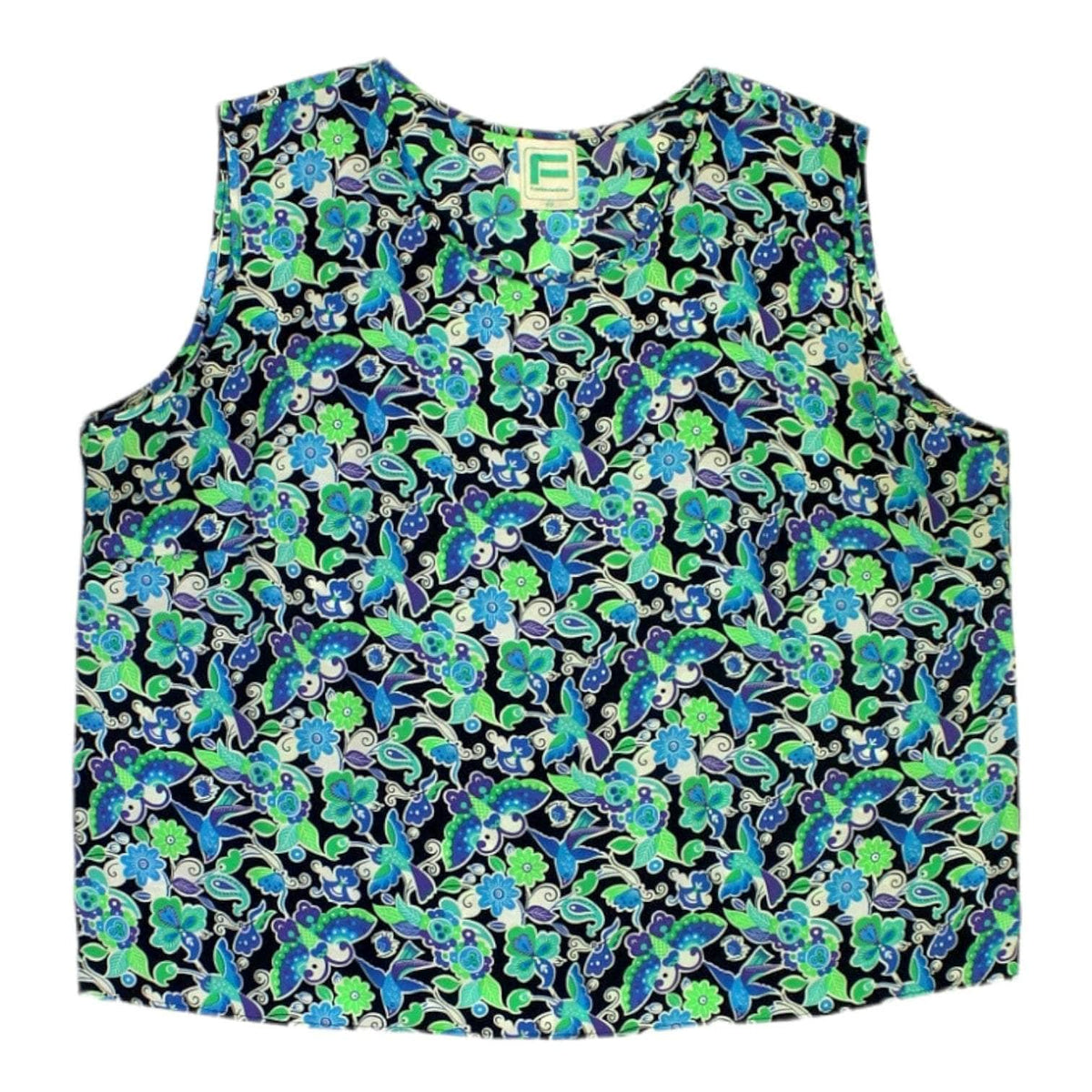 Vintage Frankenwalder Blue 70's Print Top