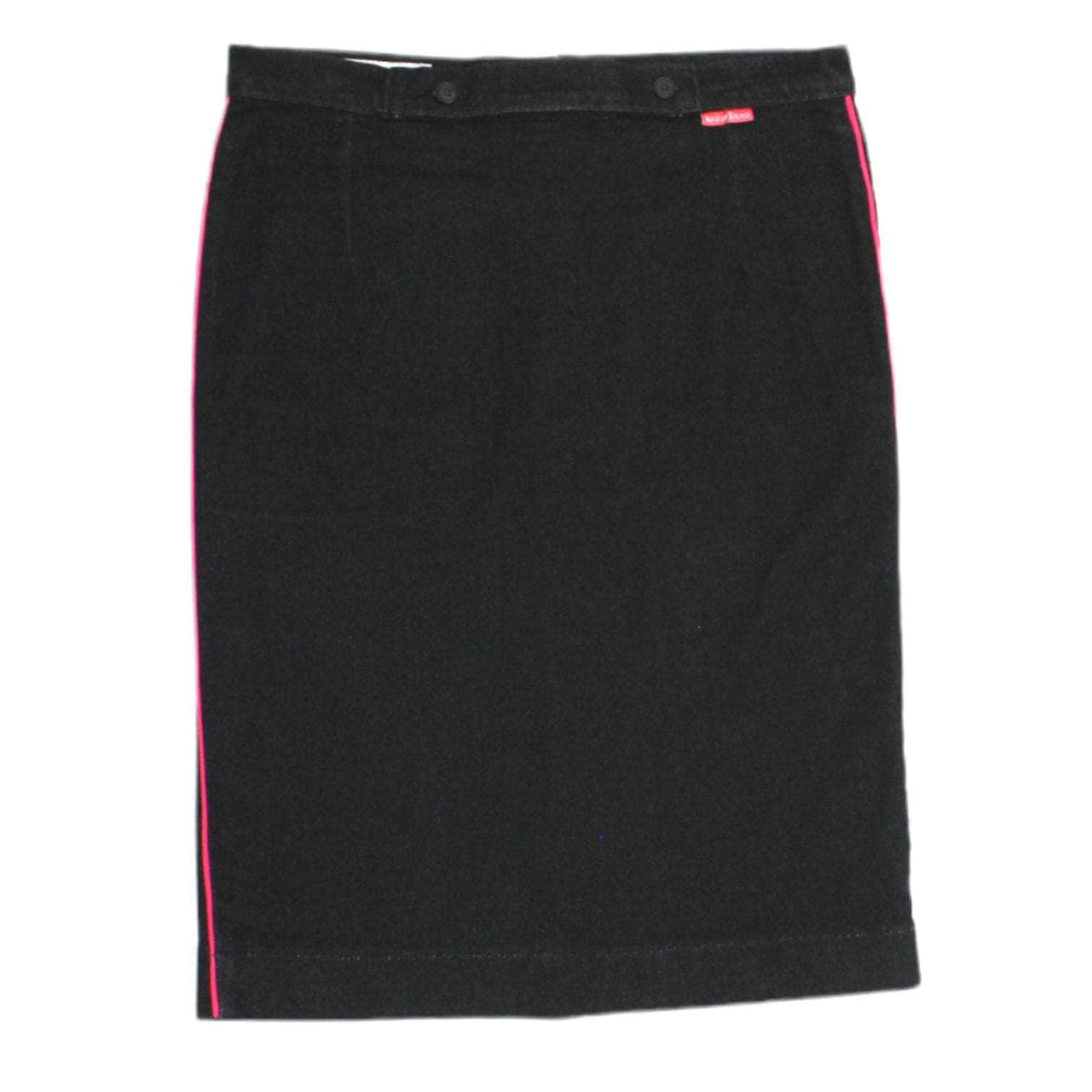 Red Or Dead Black Denim Midi Skirt