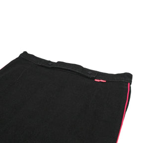Red Or Dead Black Denim Midi Skirt