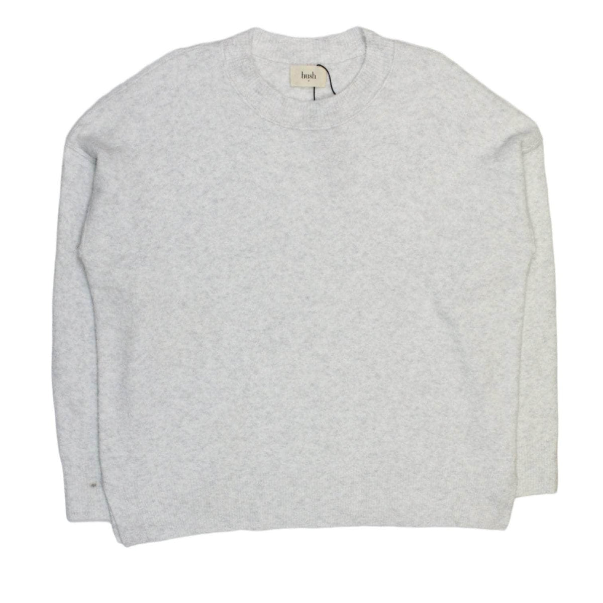Hush Pale Grey Slouchy Knitted Jumper