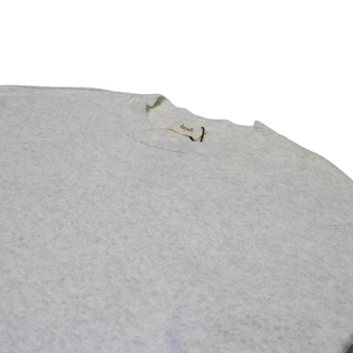 Hush Pale Grey Slouchy Knitted Jumper