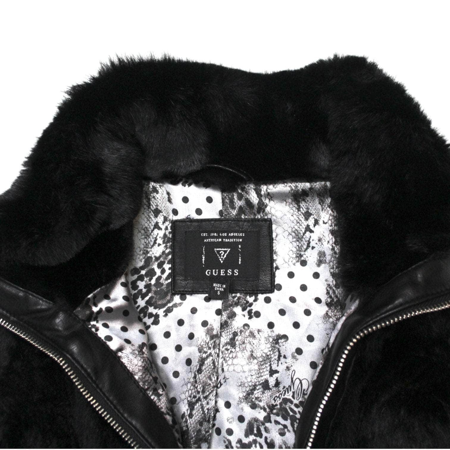 Guess Faux Fur & Leather Gilet