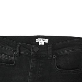 Whistles Black Washed Denim Skinny Jeans